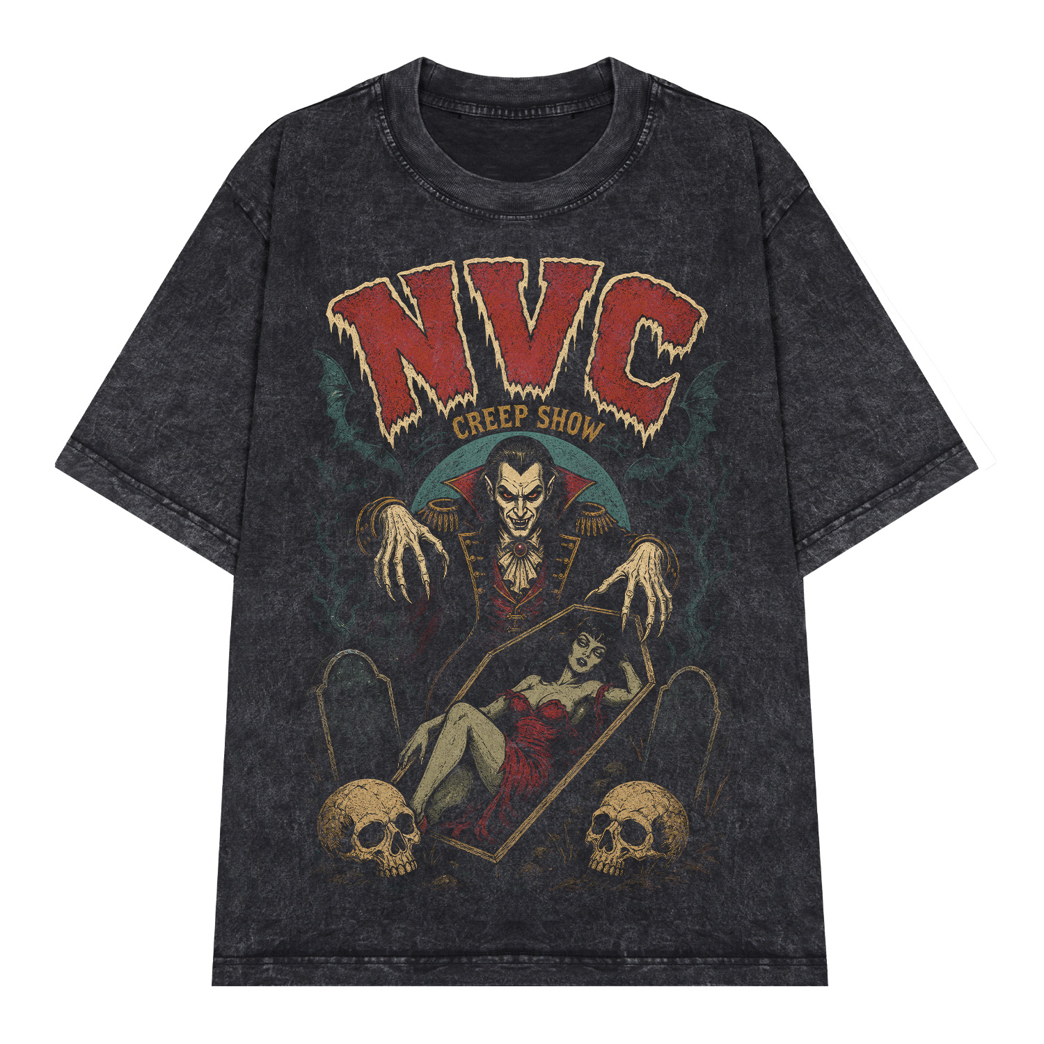 Áo thun NVC Creep Show Wash - graphic tee oversized NVC