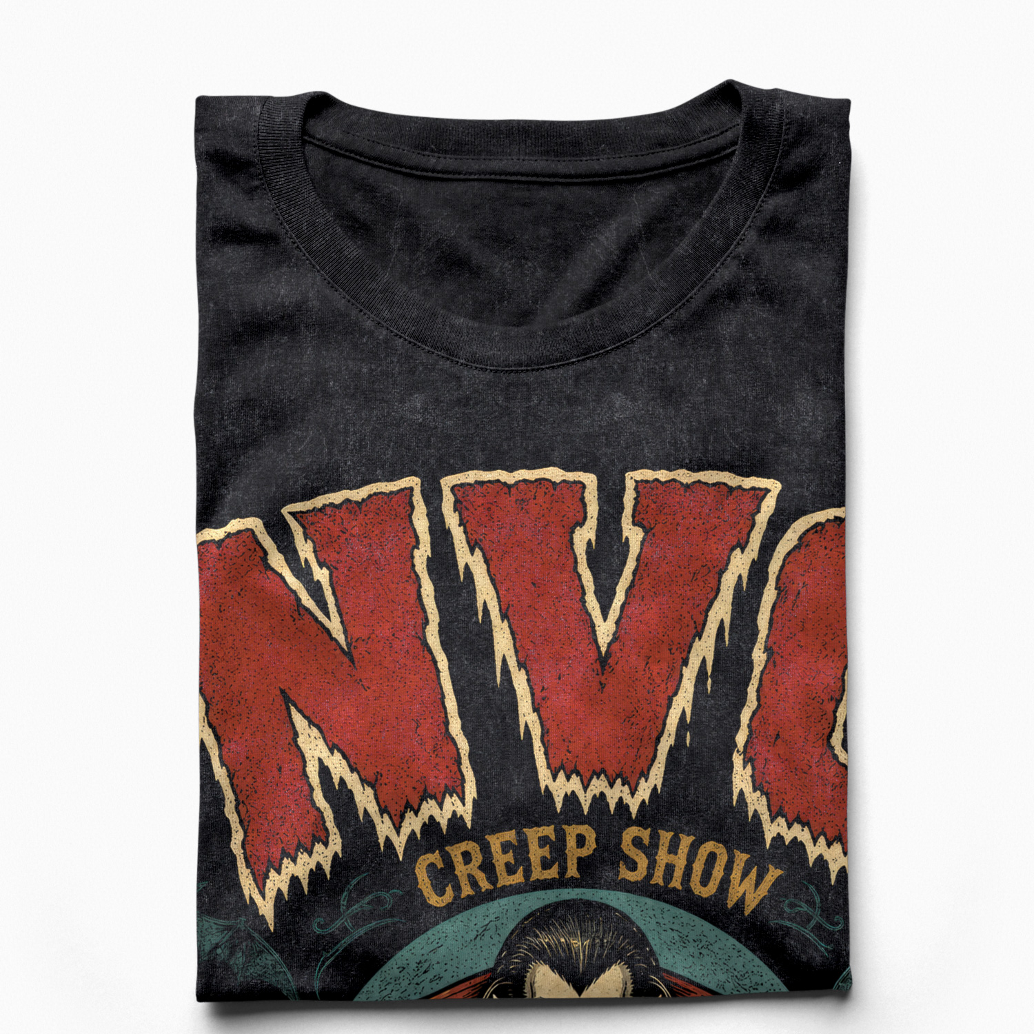 Áo thun NVC Creep Show Wash - cận cảnh chất vải