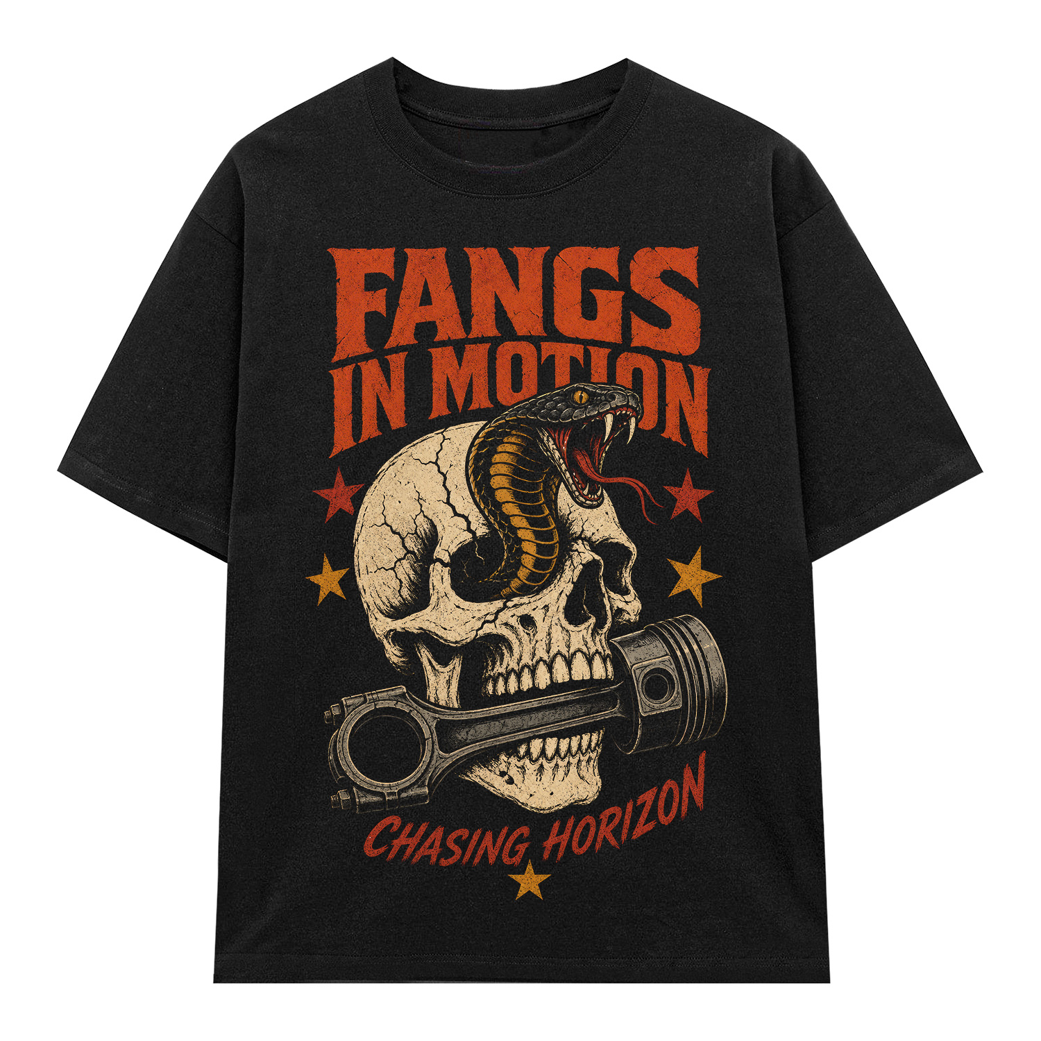 Áo thun Fangs In Motion Black - graphic tee oversized NVC