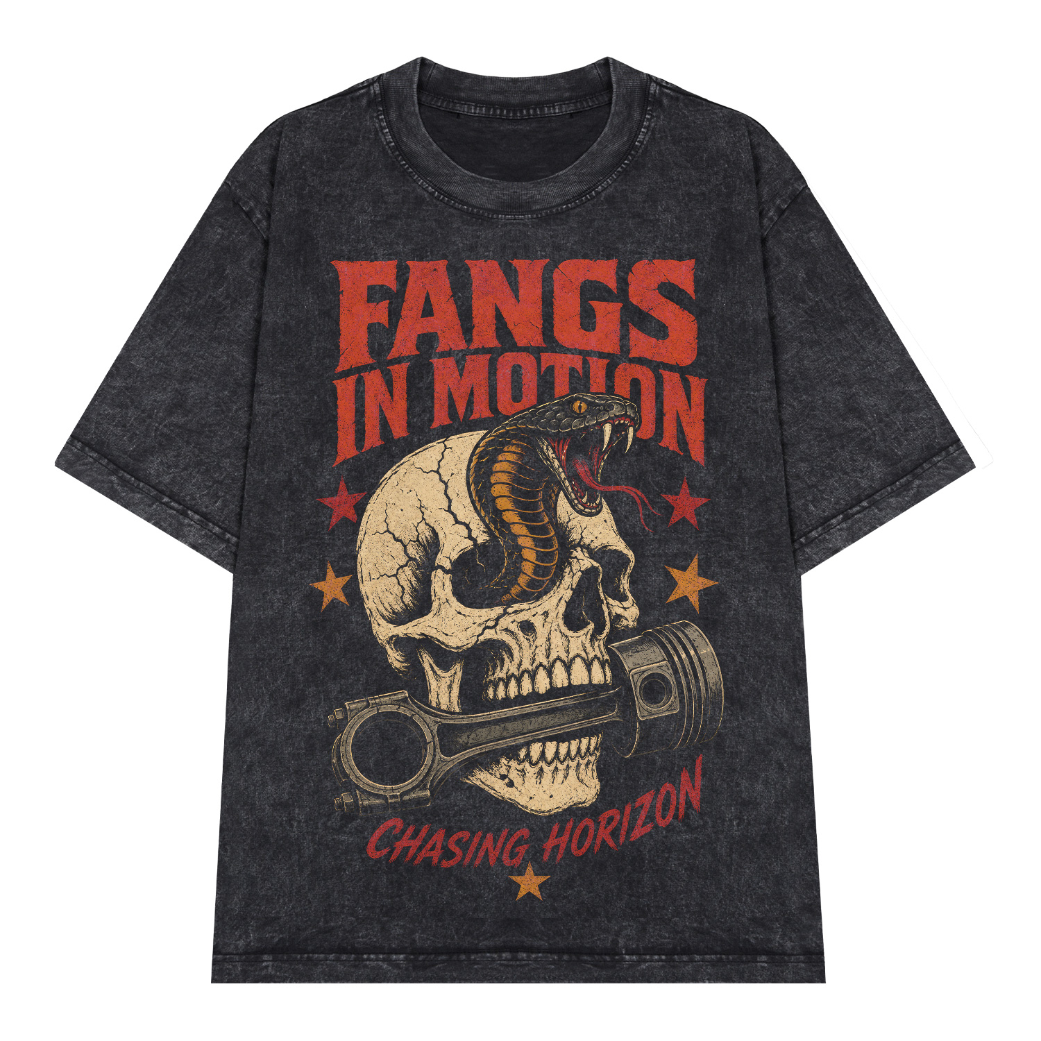 Áo thun Fangs In Motion Wash - graphic tee oversized NVC
