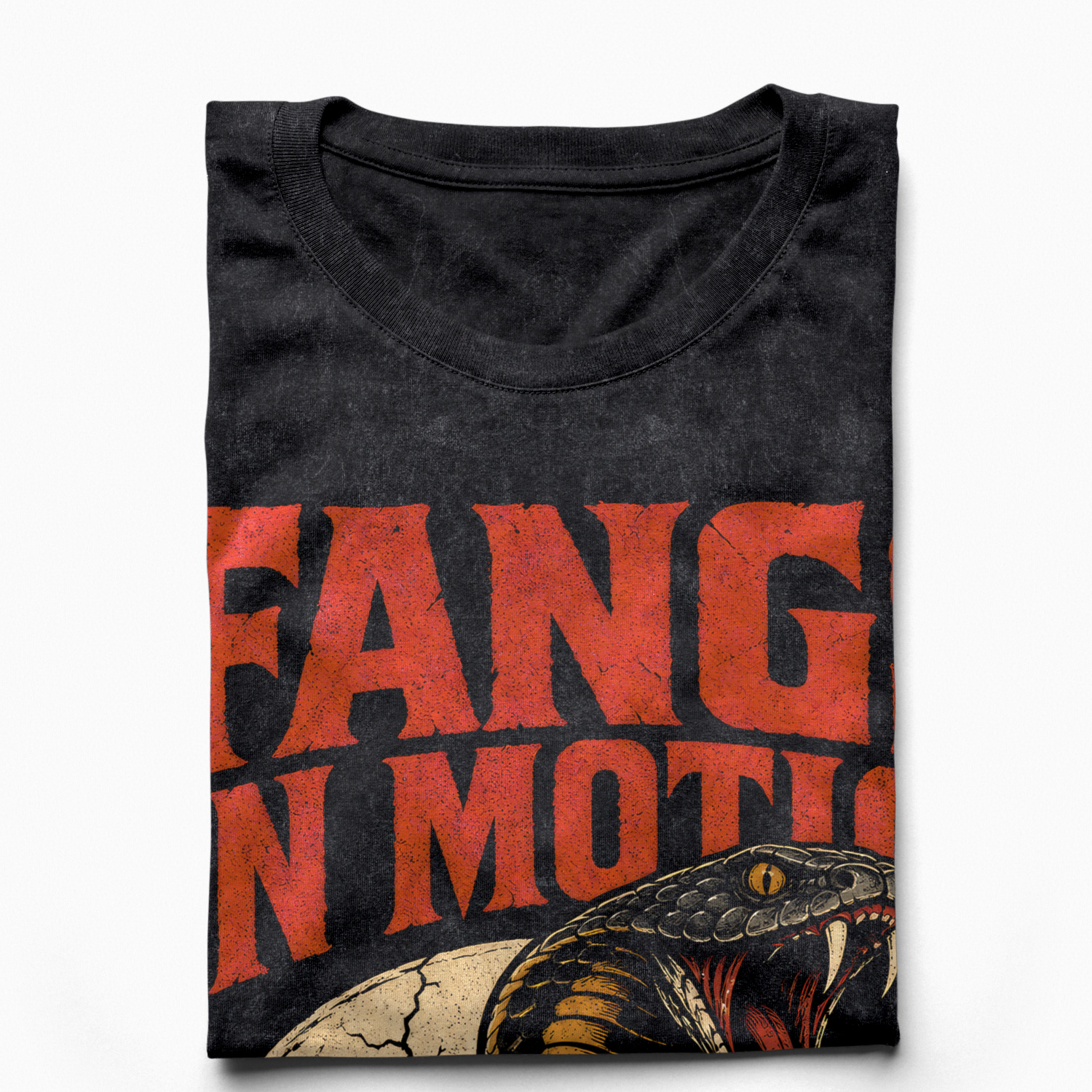 Áo thun Fangs In Motion Wash - cận cảnh chất vải