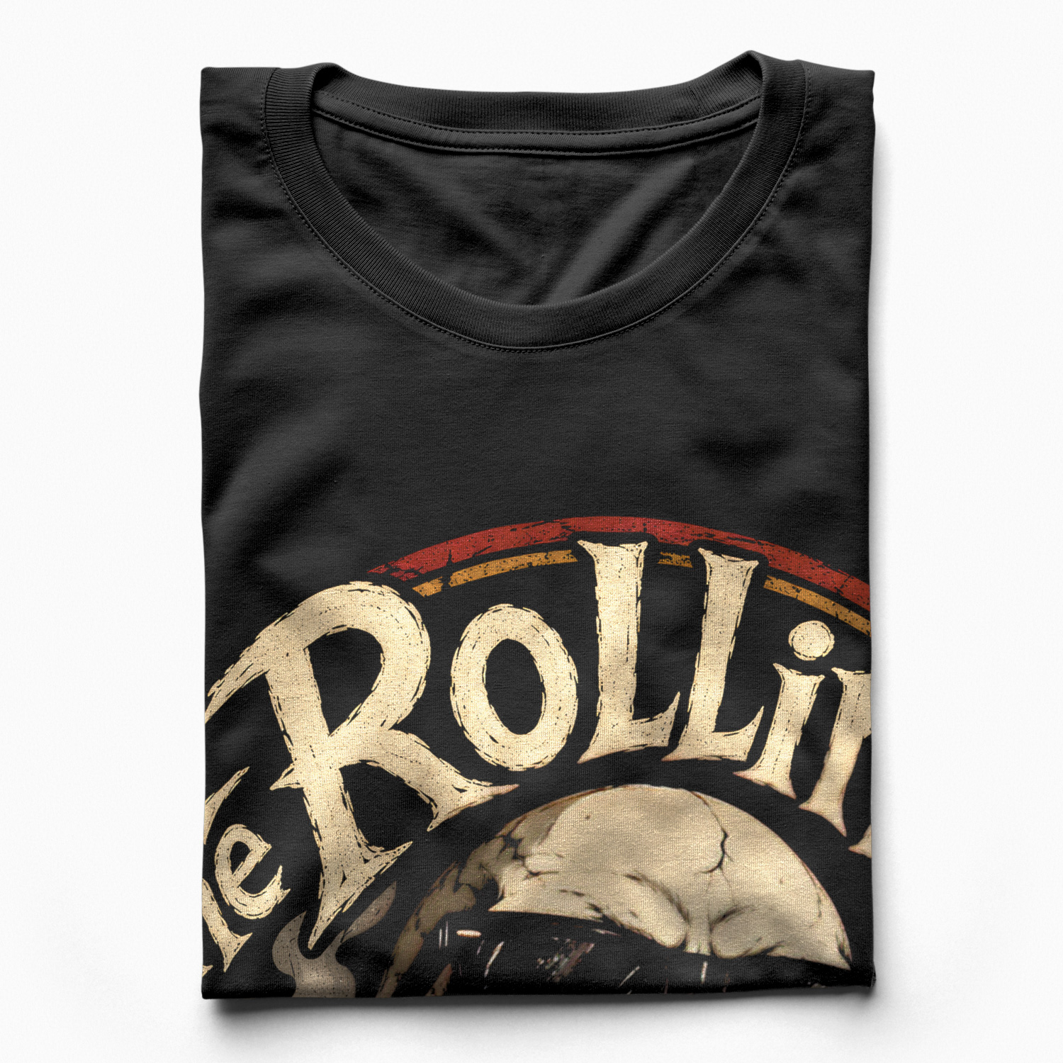 Áo thun The Rolling Bones Black - cận cảnh chất vải