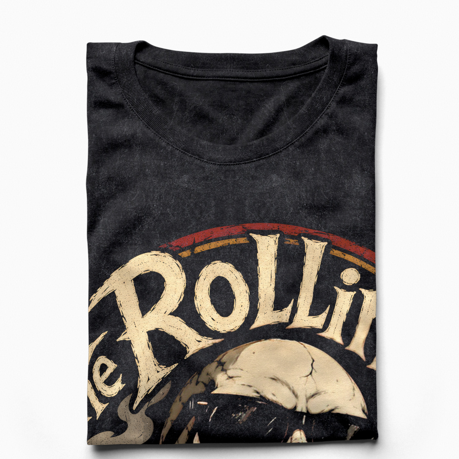 Áo thun The Rolling Bones Wash - cận cảnh chất vải