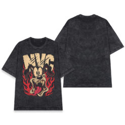 Áo thun NVC Wild Grin Wash - mặt trước và mặt sau