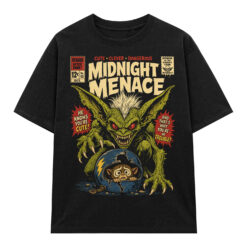 Áo thun Midnight Menace Black - graphic tee oversized NVC