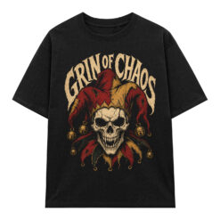 Áo thun Grin of Chaos Black - graphic tee oversized NVC
