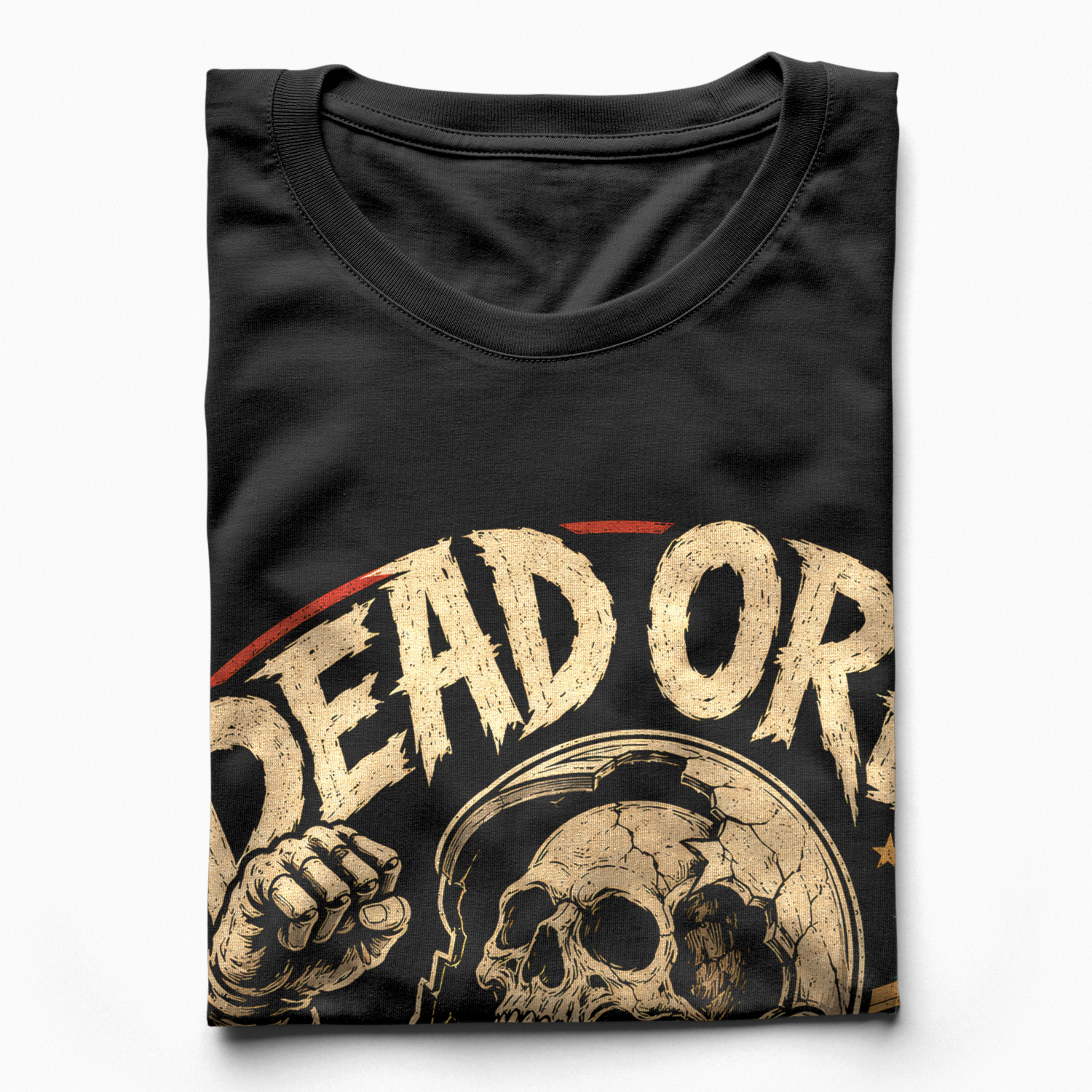 D87B_5 Áo thun Dead Orbit Black - cận cảnh chất vải