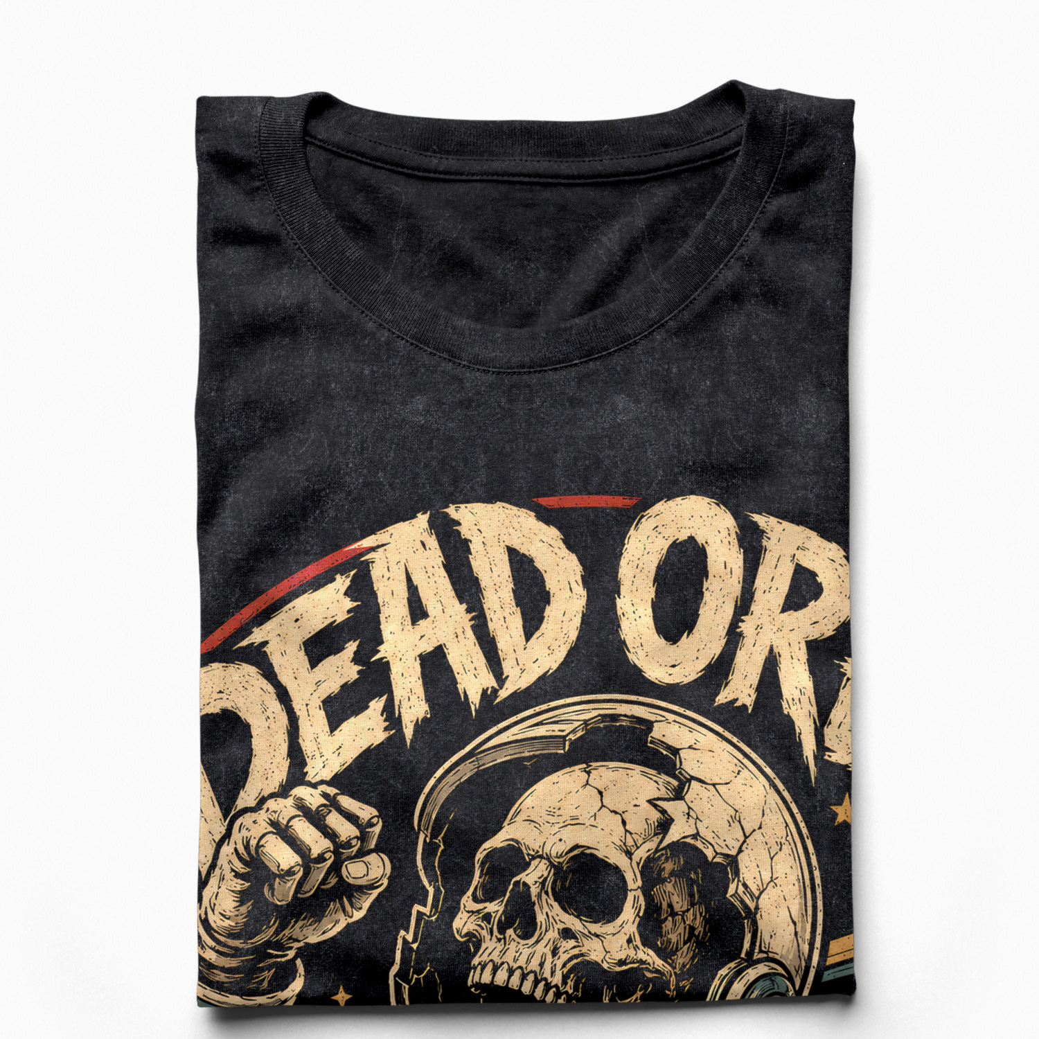 D87WS_5 Áo thun Dead Orbit Wash - cận cảnh chất vải