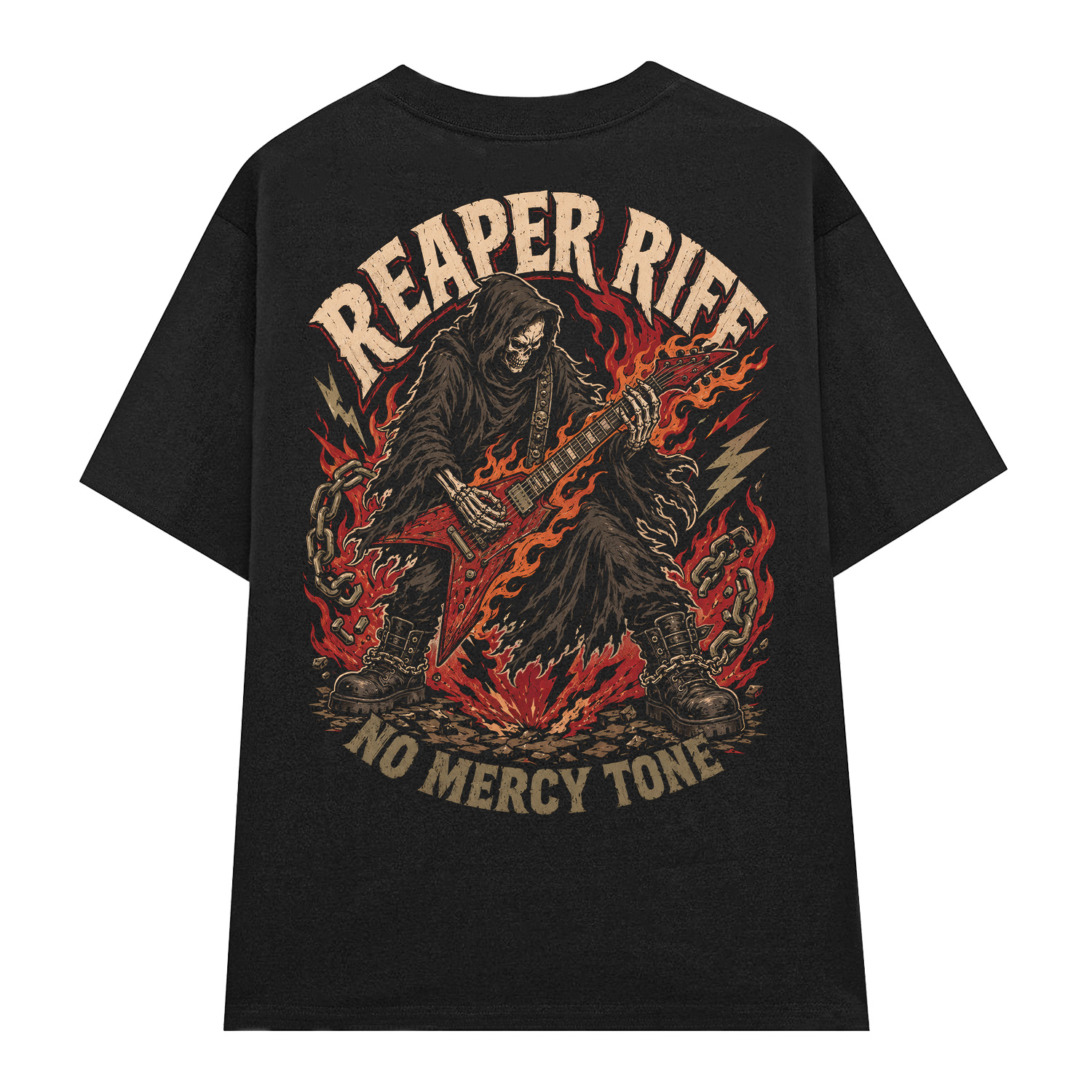 D88B_1 Áo thun Reaper Riff Black - graphic tee oversized NVC