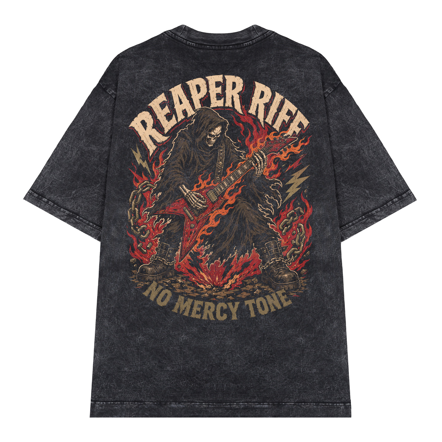 D88WS_1 Áo thun Reaper Riff Wash - graphic tee oversized NVC