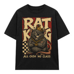 Áo thun Rat King Black - graphic tee oversized NVC