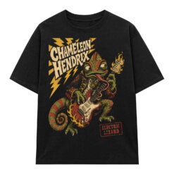 Áo thun Electric Lizard Black - graphic tee oversized NVC