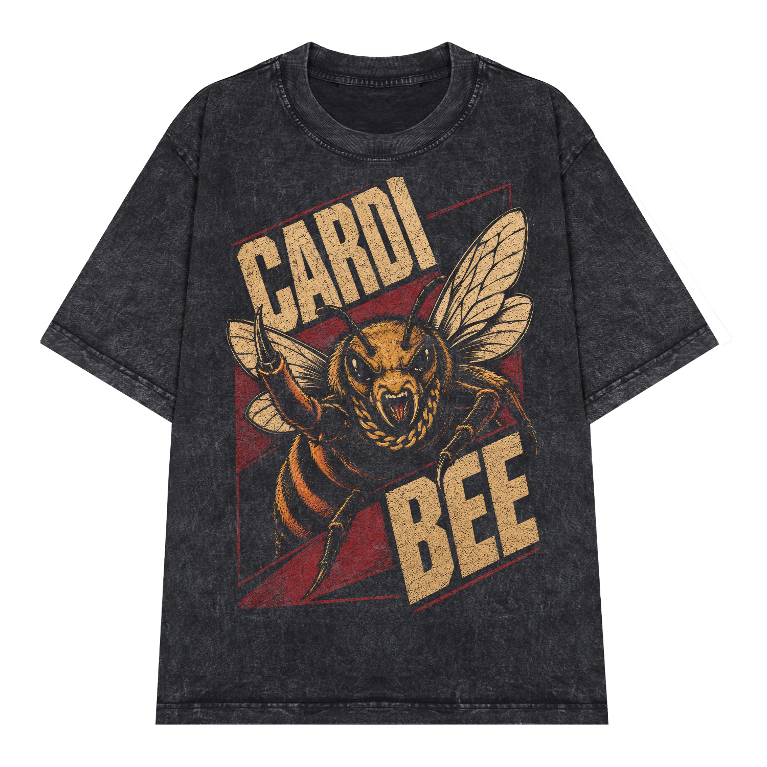 D98WS_1 Áo thun Golden Sting Wash - graphic tee oversized NVC